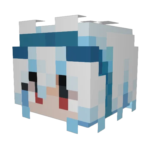 Beyerdynamic12 Minecraft avatar head, 3D render