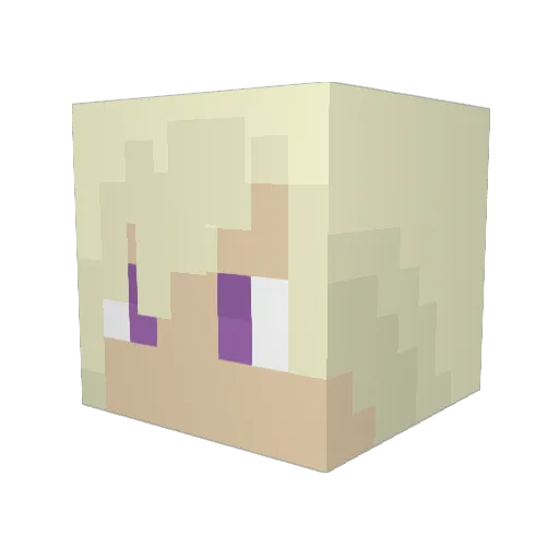 Beylim Minecraft avatar head, 3D render