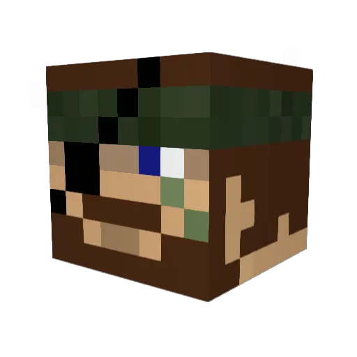 BeyondRory Minecraft avatar head, 3D render