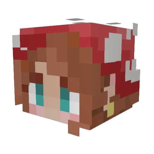 Beyond_Cheerful Minecraft avatar head, 3D render