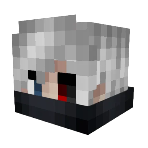 Beyond_life Minecraft avatar head, 3D render