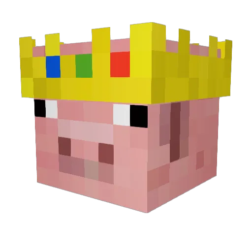 Beyoned Minecraft avatar head, 3D render