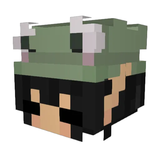 Beyoulk Minecraft avatar head, 3D render