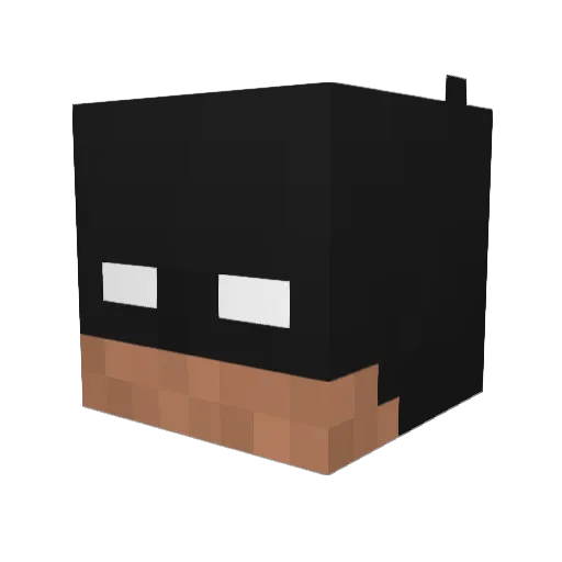 Beyrox Minecraft avatar head, 3D render