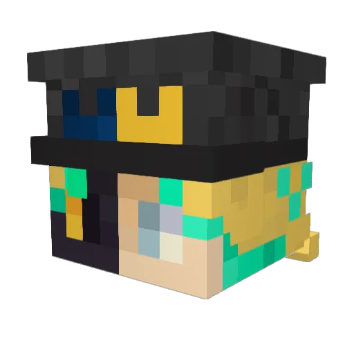 BezSosu Minecraft avatar head, 3D render