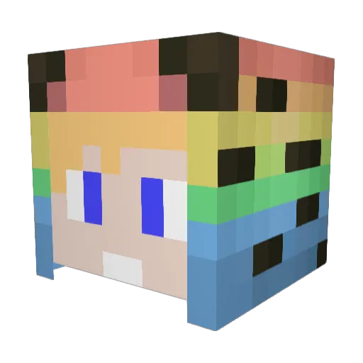 BezerkTwerk Minecraft avatar head, 3D render