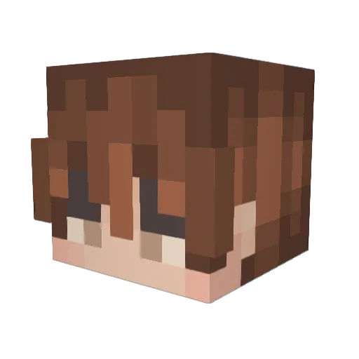 Bezinhoo Minecraft avatar head, 3D render