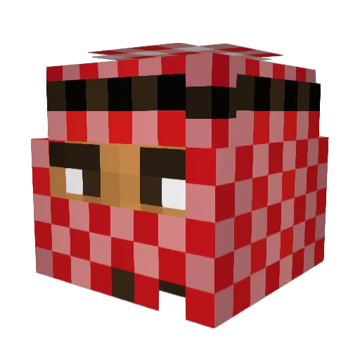 Bezoia Minecraft avatar head, 3D render