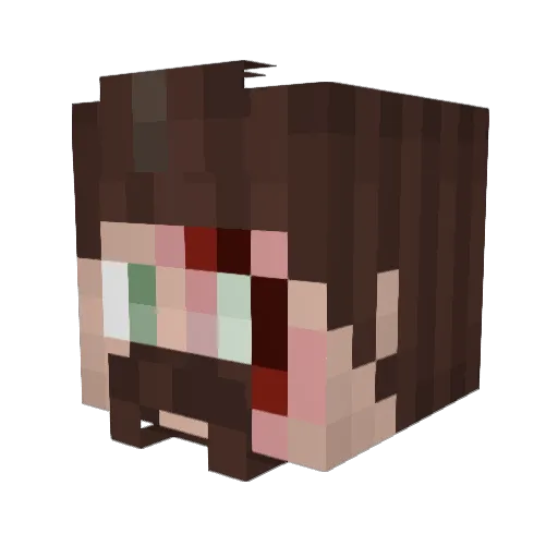 Bezopasan Minecraft avatar head, 3D render