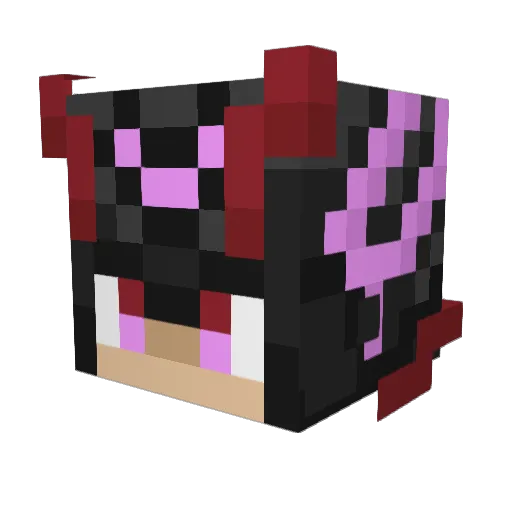 Bezuku Minecraft avatar head, 3D render