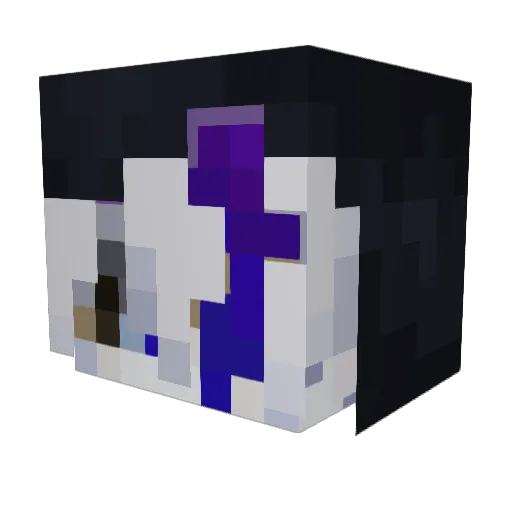 Bezwaar Minecraft avatar head, 3D render