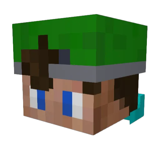 BezzerkBoy19 Minecraft avatar head, 3D render