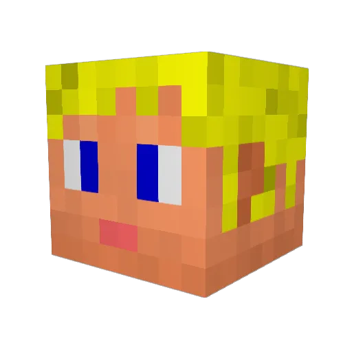 Bgaming05 Minecraft avatar head, 3D render