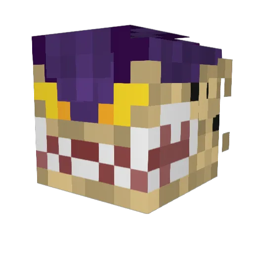 Bgarmers Minecraft avatar head, 3D render