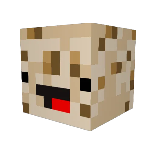 Bghrir Minecraft avatar head, 3D render