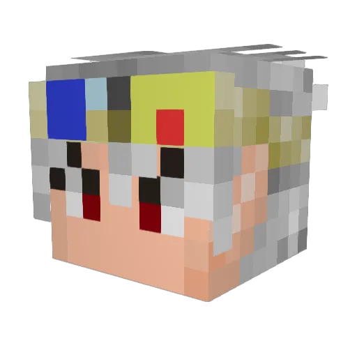 Bgta83 Minecraft avatar head, 3D render