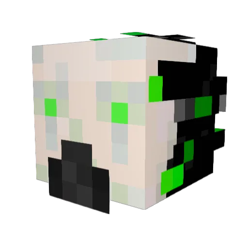 Bhaalrog Minecraft avatar head, 3D render