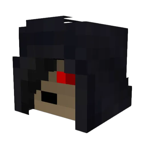 Bhaalyn Minecraft avatar head, 3D render
