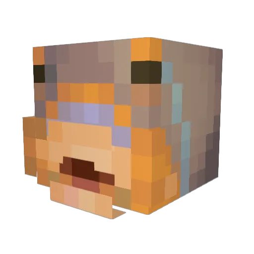 Bhabulz Minecraft avatar head, 3D render