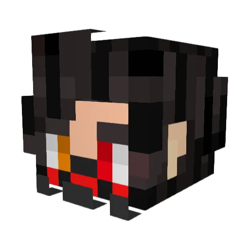 Bhadoom Minecraft avatar head, 3D render