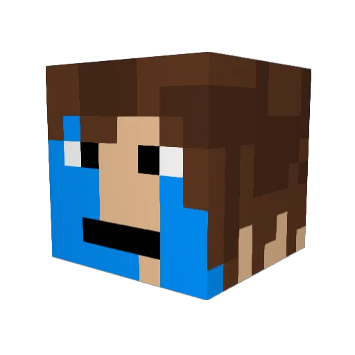 Bhako Minecraft avatar head, 3D render