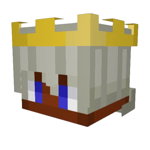 Bharnf Minecraft avatar head, 3D render