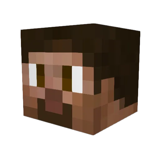 BhaumikP Minecraft avatar head, 3D render