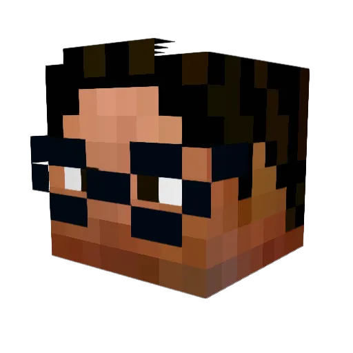 Bhavvy Minecraft avatar head, 3D render