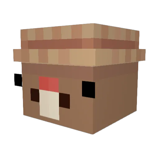 Bheava Minecraft avatar head, 3D render