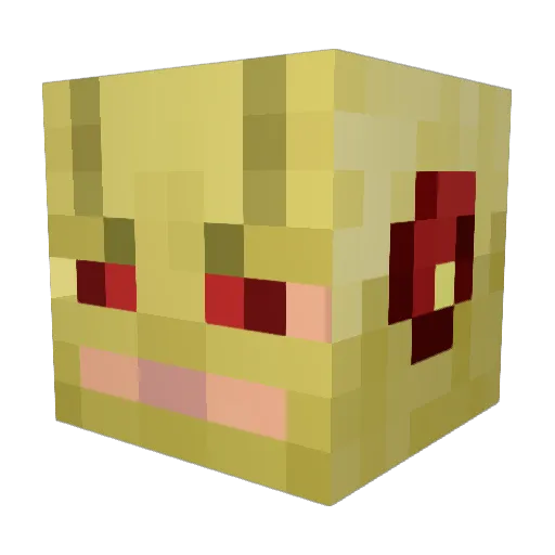 Bheru Minecraft avatar head, 3D render