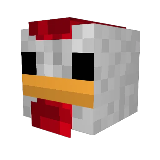 Bhira Minecraft avatar head, 3D render