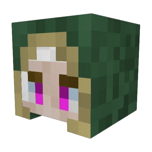 BhjkiuIsTheMage Minecraft avatar head, 3D render