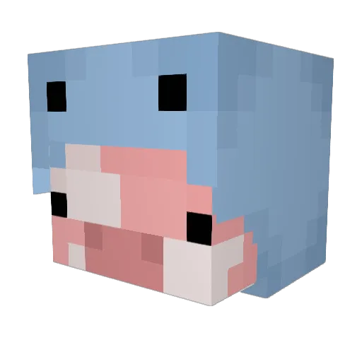 BhloeBouise Minecraft avatar head, 3D render