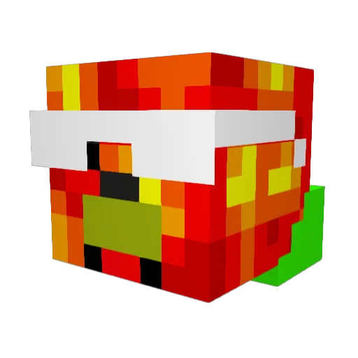 Bhng Minecraft avatar head, 3D render
