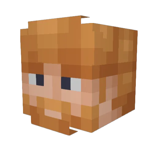 Bhons Minecraft avatar head, 3D render