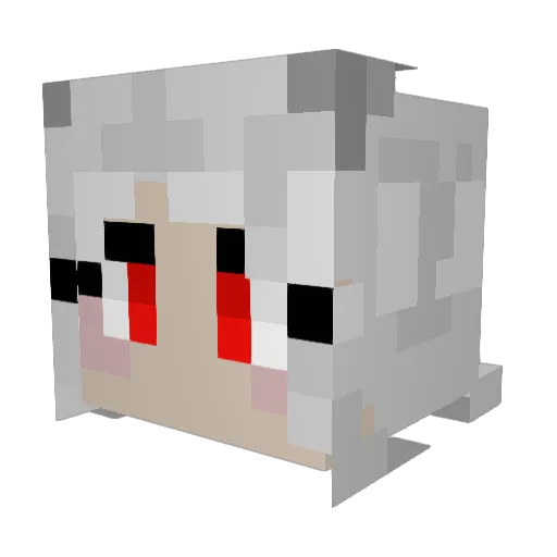 Bhut Minecraft avatar head, 3D render