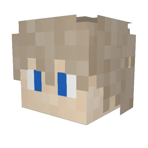 Bi0HazZrD Minecraft avatar head, 3D render