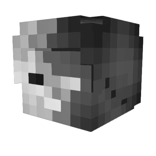 Bi11H Minecraft avatar head, 3D render