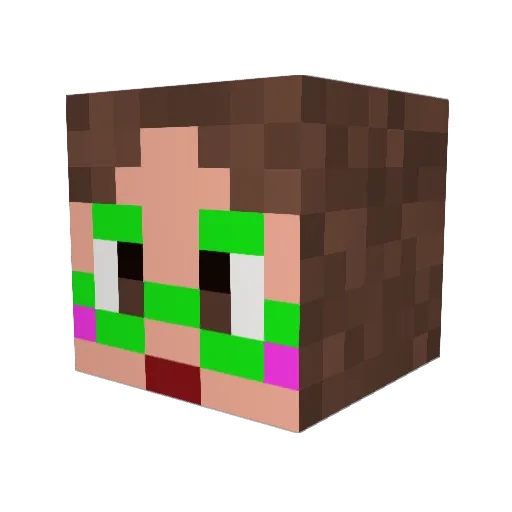 Bi1d3r_10af Minecraft avatar head, 3D render