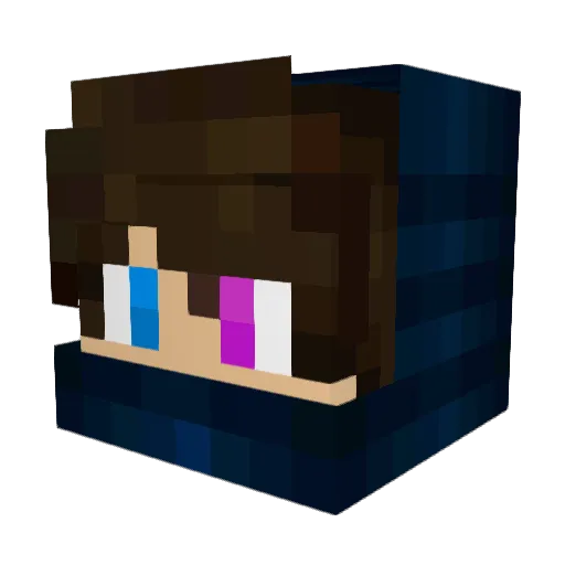 BiBiLangstrumpff Minecraft avatar head, 3D render
