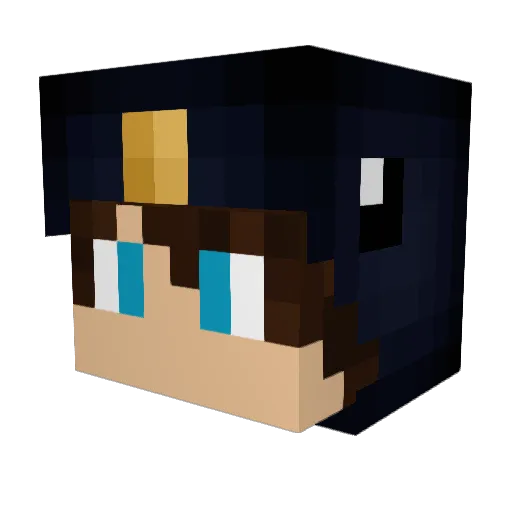 BiBi_BiBi Minecraft avatar head, 3D render