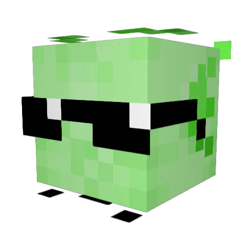 BiBinBush Minecraft avatar head, 3D render