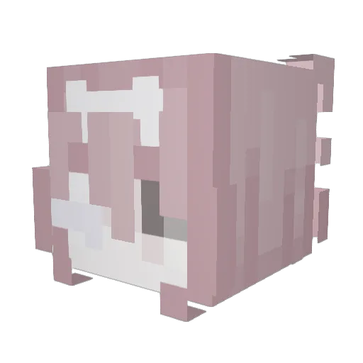 BiGAsS Minecraft avatar head, 3D render