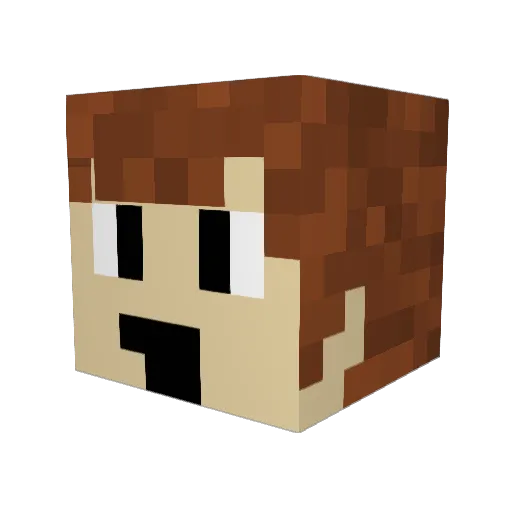 BiGDaDDyP1 Minecraft avatar head, 3D render