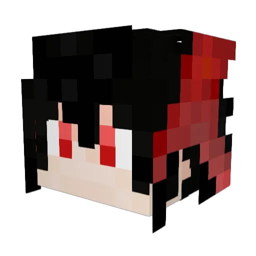 BiGGuu Minecraft avatar head, 3D render