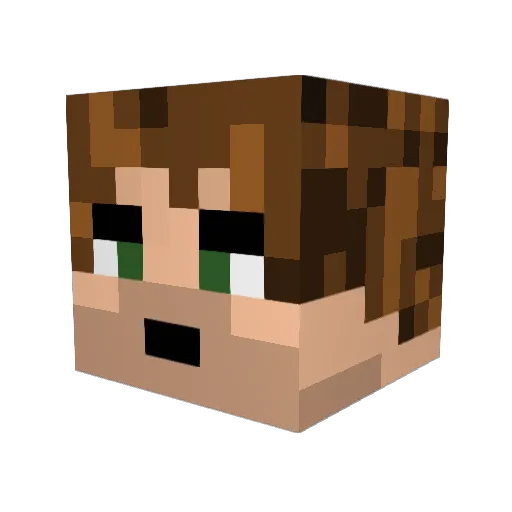 BiGMATiC Minecraft avatar head, 3D render