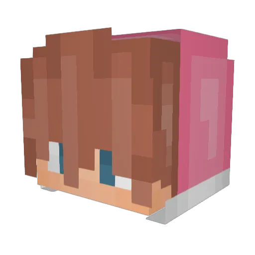 BiGluttony Minecraft avatar head, 3D render
