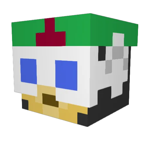 BiLoP Minecraft avatar head, 3D render