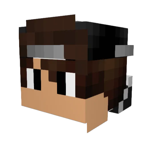 BiMbAm05 Minecraft avatar head, 3D render