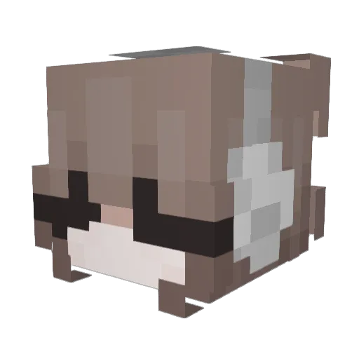 BiMiKi Minecraft avatar head, 3D render